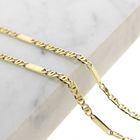 Image 6 of Gold closed figaro link necklace | 47 cm