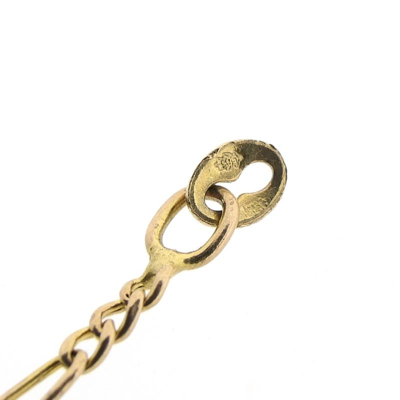 Image 7 of Gold Figaro link bracelet | 17.5 cm