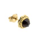 Image 4 of Gold stud earrings with garnet