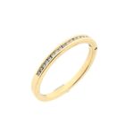 Image 1 of Gold ring with emerald and diamond; 0.10 ct.