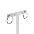 Image 1 of White gold earrings; BVLGARI lookalike