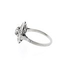 Image 7 of Antique White Gold Diamond Ring; 0.27 ct.