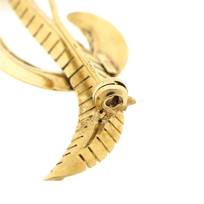 Image 5 of Gold brooch with pearl