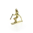 Image 8 of Gold pendant of a skier