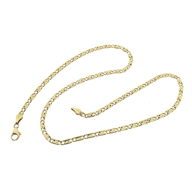 Image 2 of Gold scroll link chain; Midas