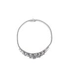 Image 3 of White gold link bracelet with diamond; 0.35 ct.