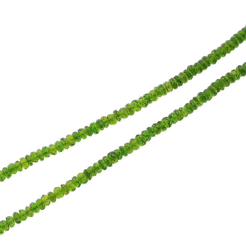 Image 6 of Peridot bead necklace with gold clasp