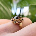 Image 9 of Gold entourage ring with garnet stones | Vintage