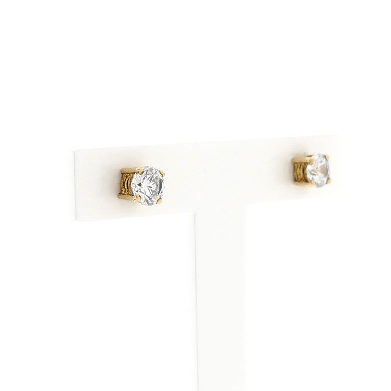 Image 1 of Gold earrings with zirconia