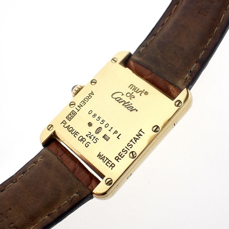 Image 7 of Cartier Tank 'Vermeil'; Women's watch