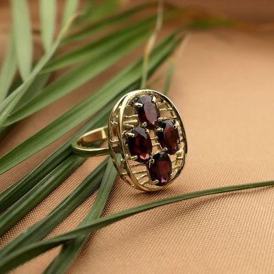 Image 2 of Gold ring with garnet