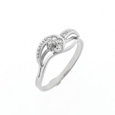 White gold ring with diamonds; 0.07 ct. Image 1 of White gold ring with diamonds; 0.07 ct.