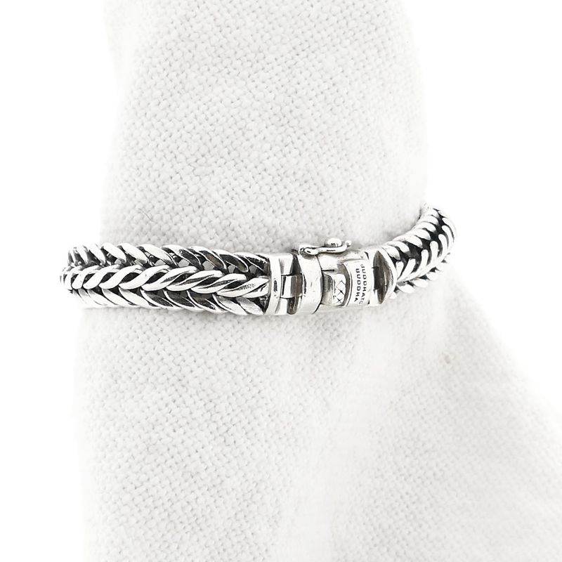 Afbeelding 3 van Zilveren Buddha to Buddha fantasieschakel armband; Barbara | 19,5 cm