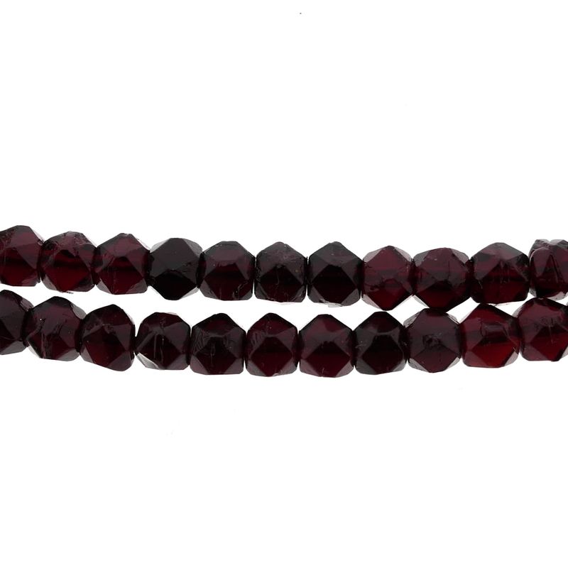 Image 4 of Antique Garnet Bead Bracelet with Gold Clasp
