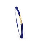 Image 3 of Forever Knots® Handmade Blue Satin Bracelet with Gold Link