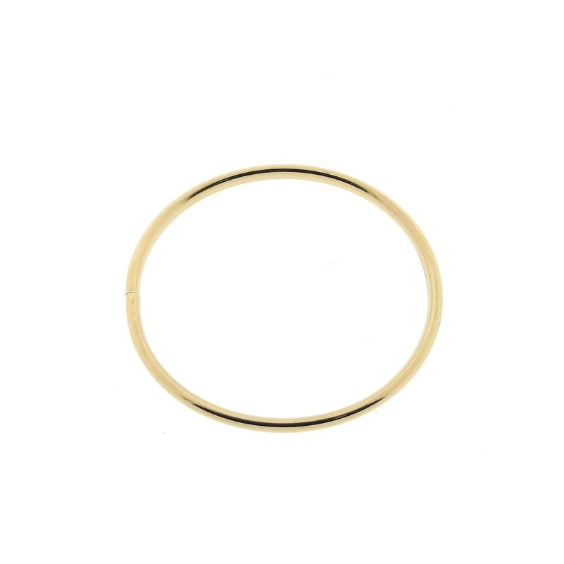 Image 3 of Gold smooth slave bracelet | Ø 60 mm