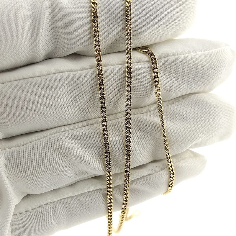 Image 4 of Gold gourmet link chain | 54 cm