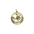 Image 1 of Gold zodiac sign pendant; Cancer