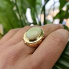 Image 9 of Two-tone gold ring with white opal