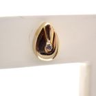 Image 2 of Gold stud earrings with diamonds; 0.02 ct.