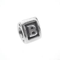 Pandora charm; Silver; Letter charm B