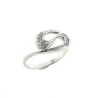 Image 1 of White gold ring with diamond; 0.03 ct