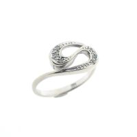 White gold ring with diamond; 0.03 ct