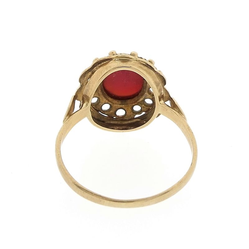 Image 6 of Gold ring with carnelian | Vintage
