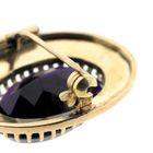 Image 6 of Gold brooch with amethyst and zirconia