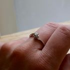 Image 8 of White Gold Solitaire Ring with Diamond | 0.10 ct.