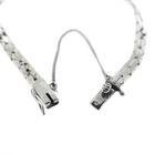 Image 6 of White gold cobra link bracelet with diamonds