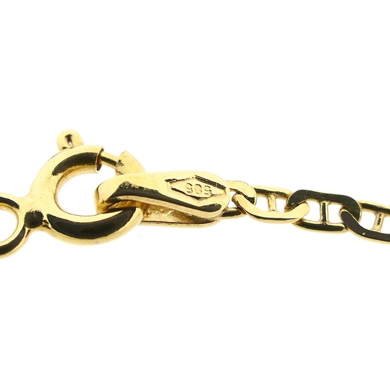 Afbeelding 6 van Gouden marineschakel kinderarmband met graveerplaatje | 12,5 cm - 15 cm
