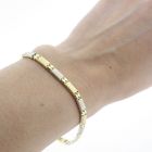Image 6 of Two-tone gold matte link bracelet
