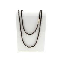 Glass bead necklace/saucer with gold clasp; Antique/vintage | 116 cm