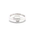 Image 3 of White Gold Ring with Diamond; 0.25 ct.; 14 Karat; Size 16.75