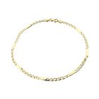 Image 2 of Gold Figaro link bracelet