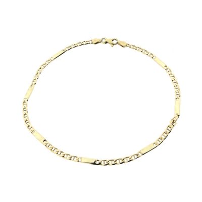 Image 2 of Gold Figaro link bracelet