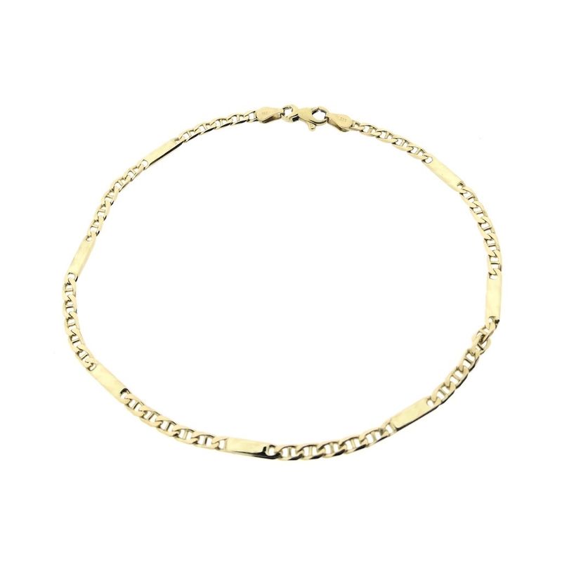 Image 2 of Gold Figaro link bracelet