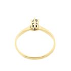 Image 5 of Golden solitaire ring with zirconia