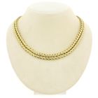 Image 1 of Gold flat foxtail link necklace | 40.5 cm