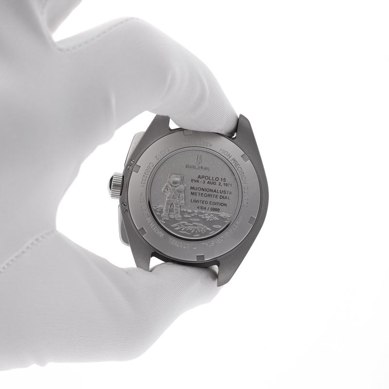 Image 8 of Bulova Lunar Pilot Meteorite Limited Edition 96A312; Chronograph men's watch