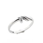 Image 5 of White gold ring with diamond 0.01 ct.