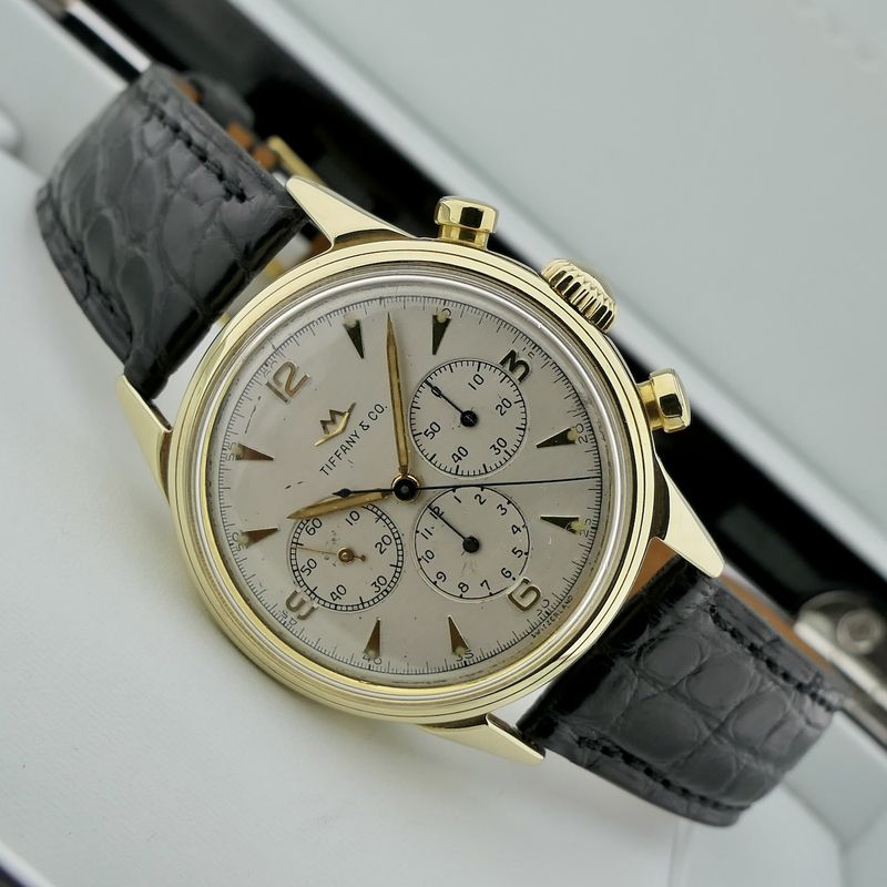 Image 8 of Movado 'Tiffany & Co' M95 Chronograph 49058; Vintage 14k gold men's watch