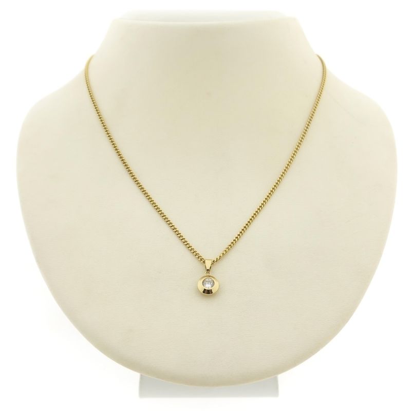 Image 10 of 9K Pendant with Zirconia | Minimalist