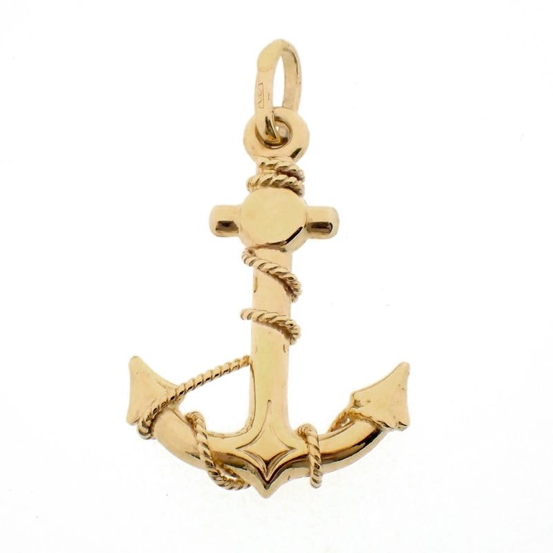 Image 1 of Gold pendant of an anchor