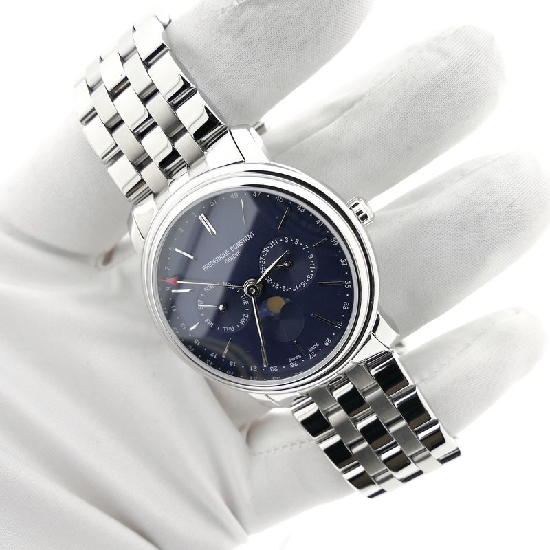 Image 9 of Frederique Constant Classics Business Timer FC270N4P6B; Men's watch with moon phase