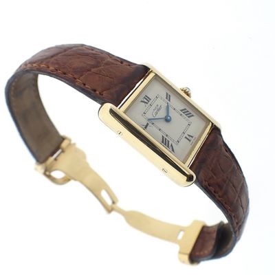 Image 2 of Cartier Tank 'Vermeil'; Women's watch