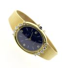Image 10 of Omega Deville; 18k gold watch with lapis lazuli dial and diamonds
