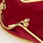 Image 6 of Golden toi et moi ring with diamond; 0,01 ct.