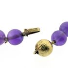 Image 6 of Amethyst bead necklace with gold clasp; Antique | 52 cm